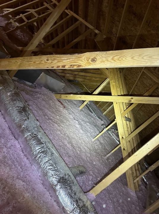Blown-in attic insulation