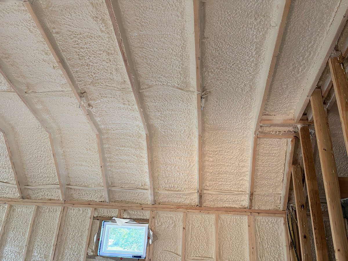 Closed-cell spray foam under elevated home floor system — Mississippi