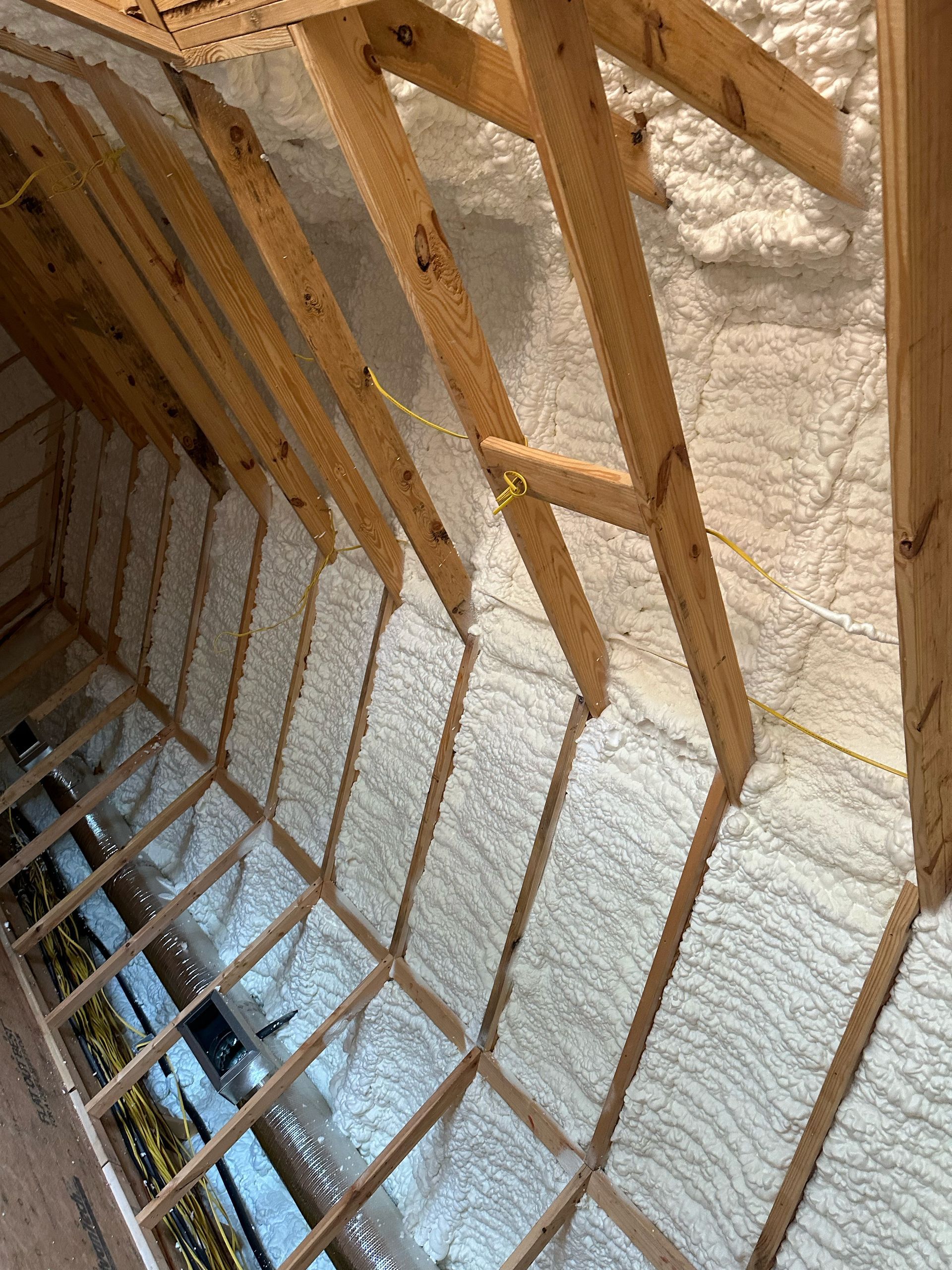 Spray foam insulation installed in a Mississippi home
